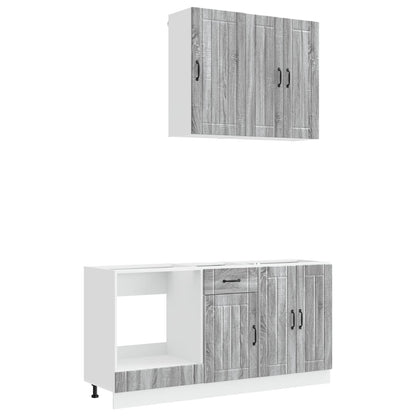 Kitchen Unit LUCCA 5 pcs Grey Sonoma Engineered Wood