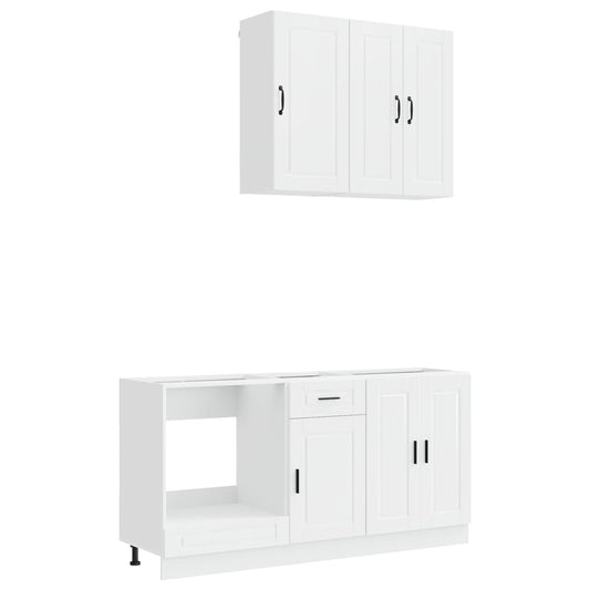 Kitchen Unit PORTO 5 pcs High Gloss White Engineered Wood