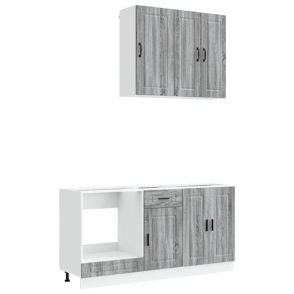 Kitchen Unit PORTO 5 pcs Grey Sonoma Engineered Wood