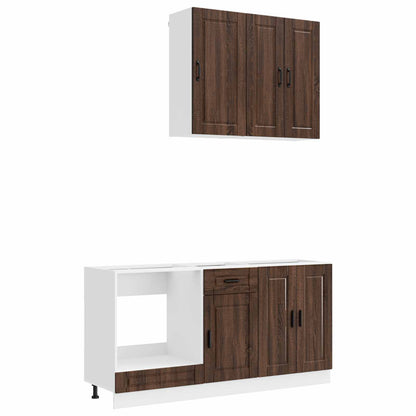 Kitchen Unit PORTO 5 pcs Brown Oak Engineered Wood