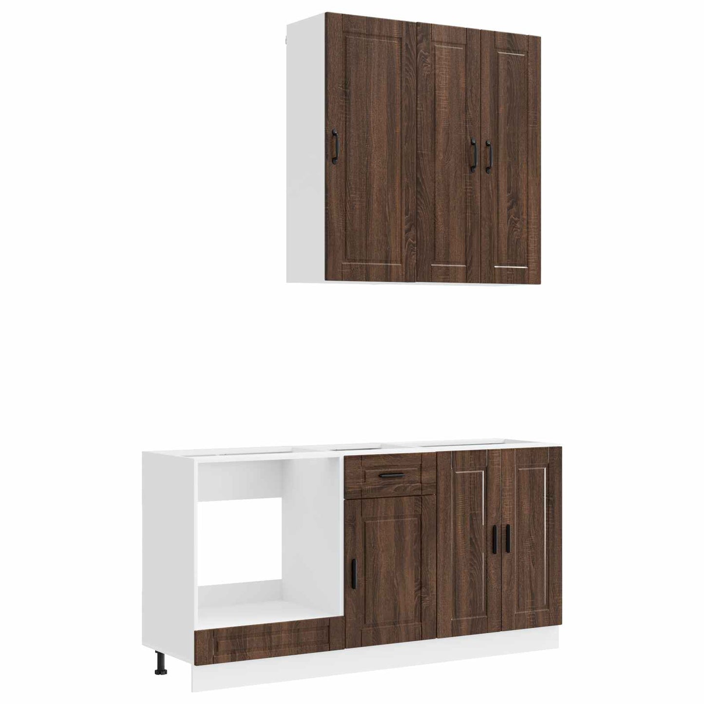 Kitchen Unit PORTO 5 pcs Brown Oak Engineered Wood