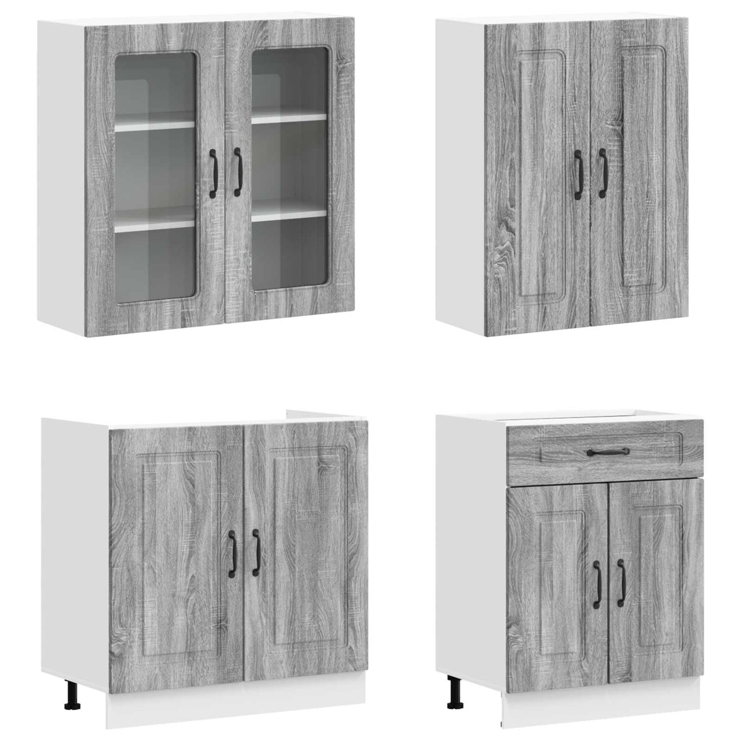Kitchen Unit KALMAR 4 pcs Grey Sonoma Engineered Wood