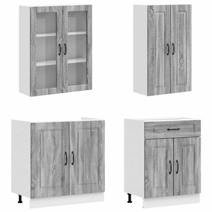 Kitchen Unit KALMAR 4 pcs Grey Sonoma Engineered Wood