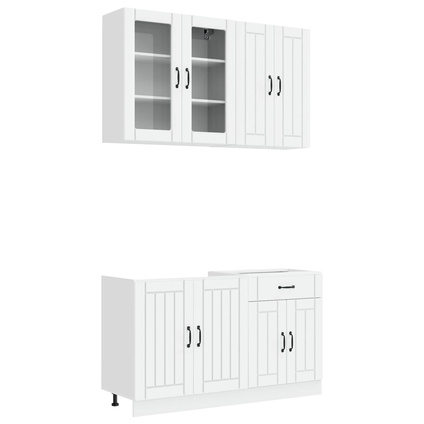 Kitchen Unit LUCCA 4 pcs White Engineered Wood