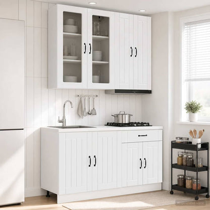 Kitchen Unit LUCCA 4 pcs High Gloss White Engineered Wood