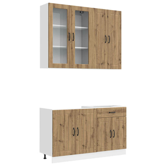 Kitchen Unit LUCCA 4 pcs Artisan Oak Engineered Wood