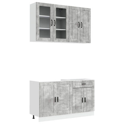 Kitchen Unit PORTO 4 pcs Concrete Grey Engineered Wood