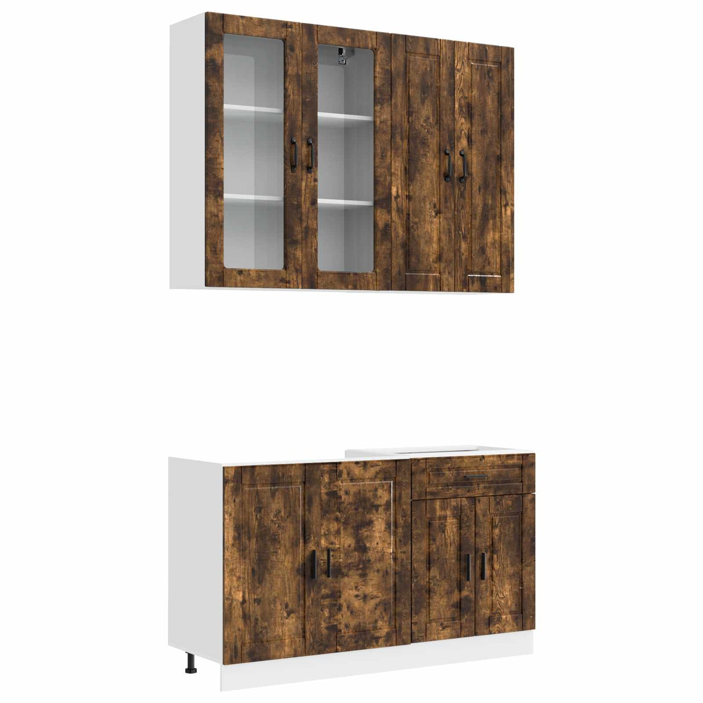 Kitchen Unit PORTO 4 pcs Smoked Oak Engineered Wood