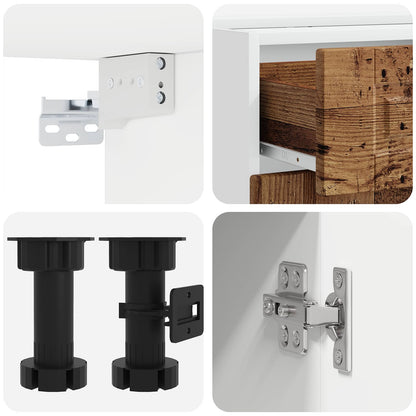 Kitchen Unit PORTO 4 pcs Old Wood Engineered Wood