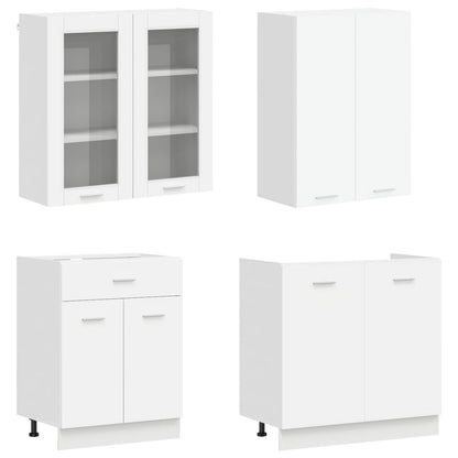 Kitchen Unit LYON 4 pcs White Engineered Wood