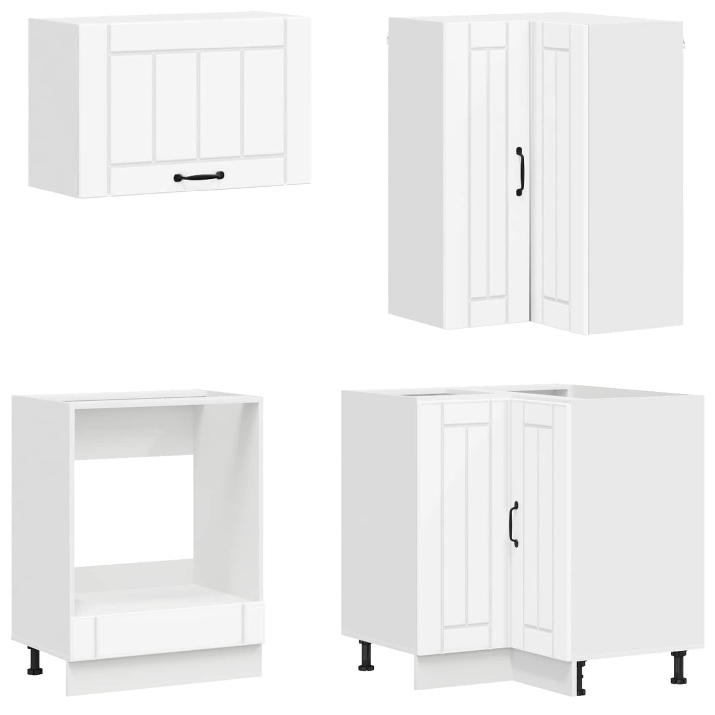 Kitchen Unit LUCCA 8 pcs White Engineered Wood