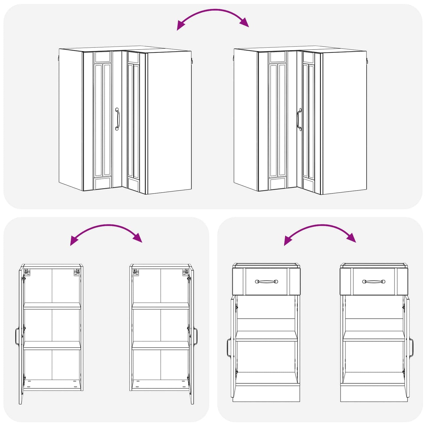 Kitchen Unit LUCCA 8 pcs White Engineered Wood