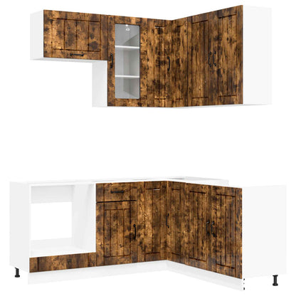 Kitchen Unit LUCCA 8 pcs Smoked Oak Engineered Wood