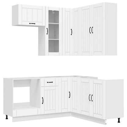 Kitchen Unit LUCCA 8 pcs White Engineered Wood