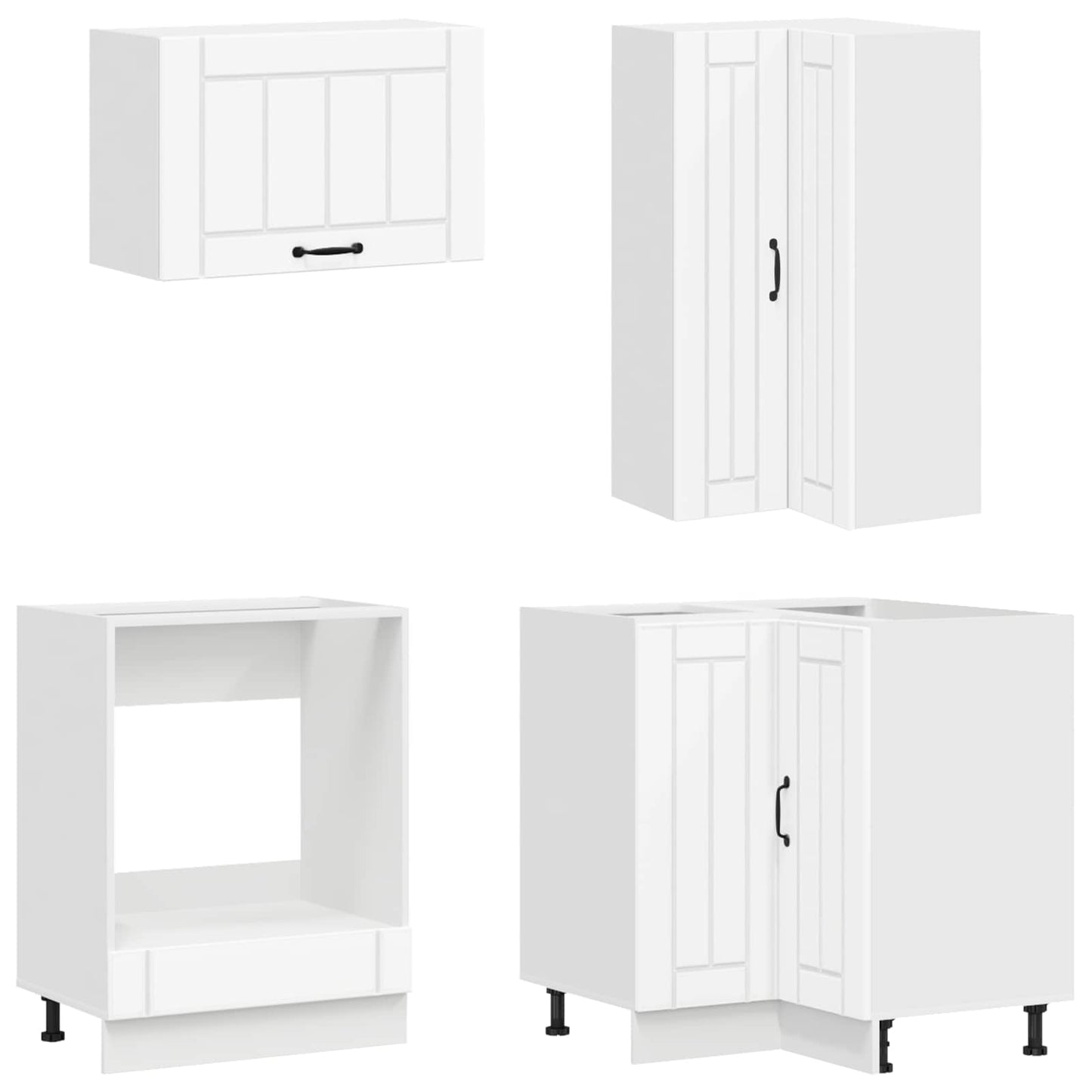 Kitchen Unit LUCCA 8 pcs White Engineered Wood