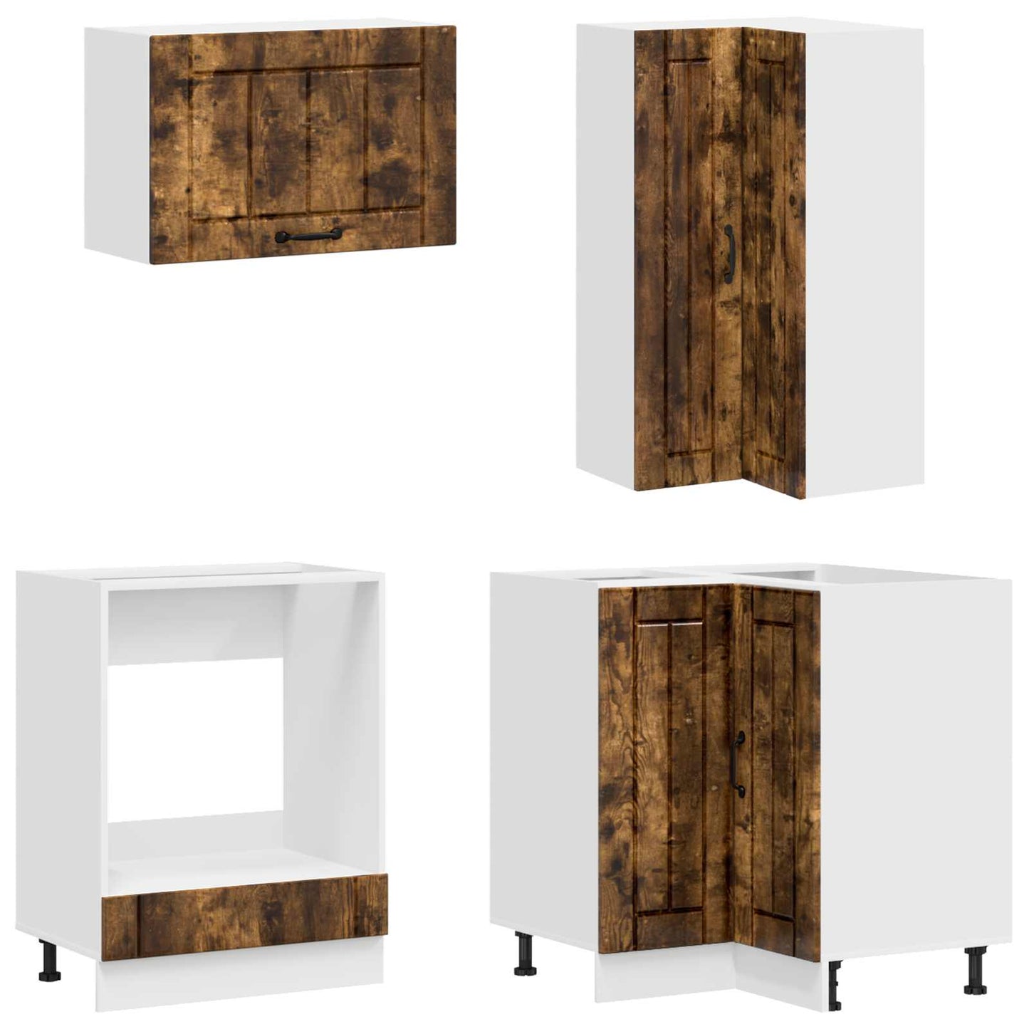 Kitchen Unit LUCCA 8 pcs Smoked Oak Engineered Wood