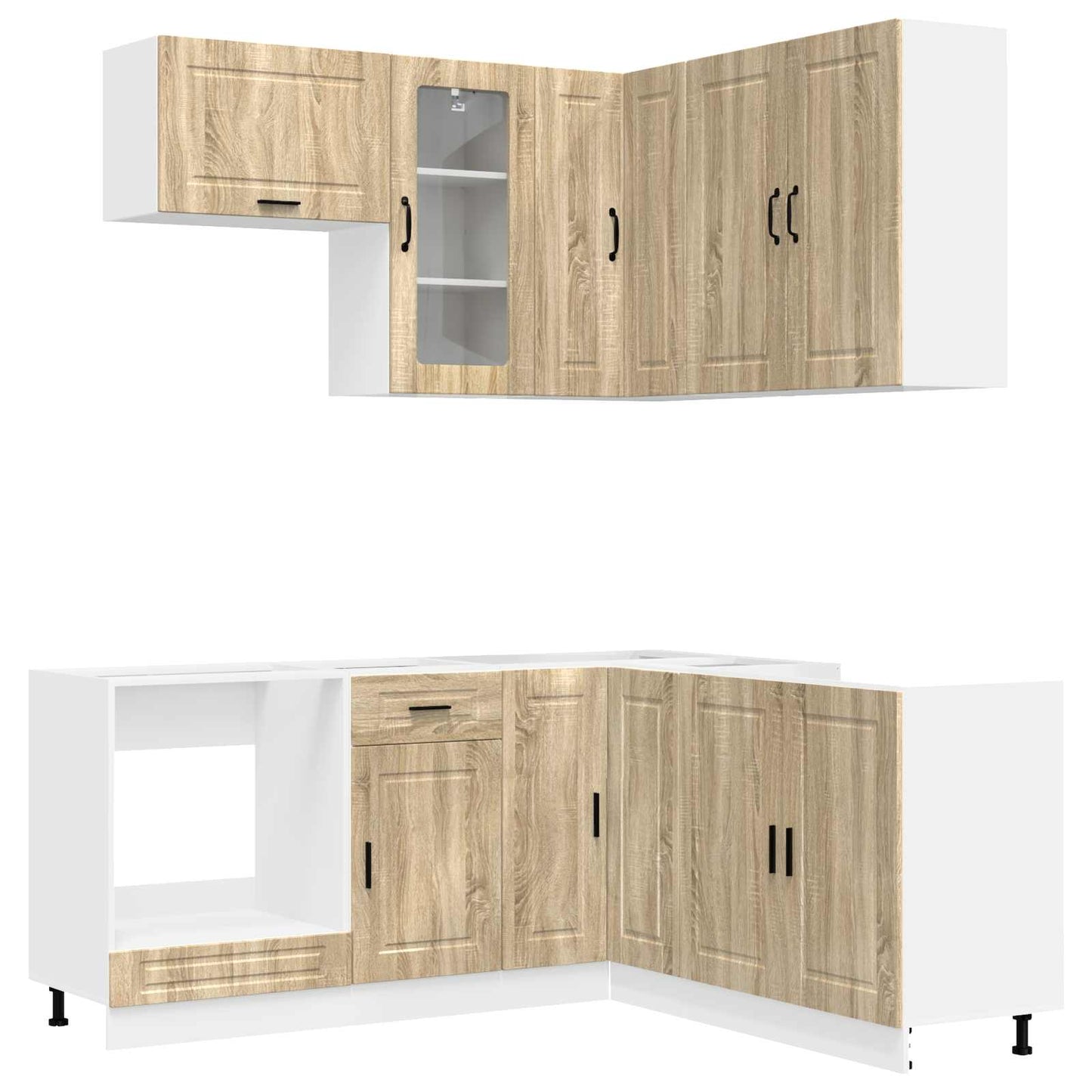 Kitchen Unit PORTO 8 pcs Sonoma Oak Engineered Wood
