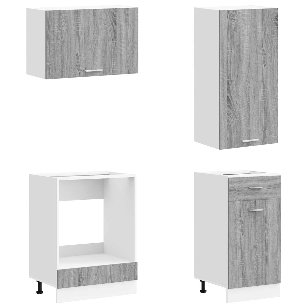Kitchen Unit LYON 8 pcs Grey Sonoma Engineered Wood