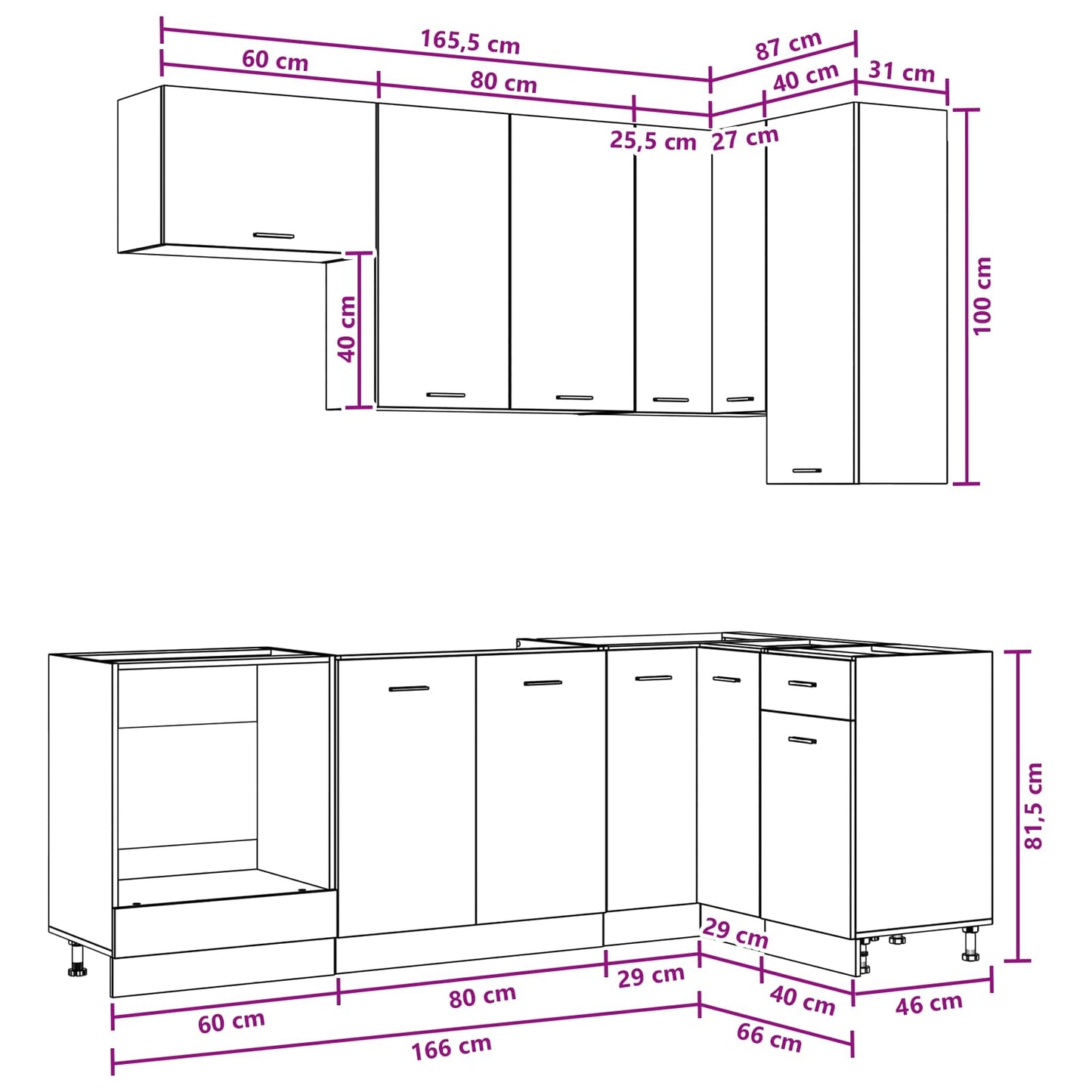 Kitchen Unit LYON 8 pcs Sonoma Oak Engineered Wood