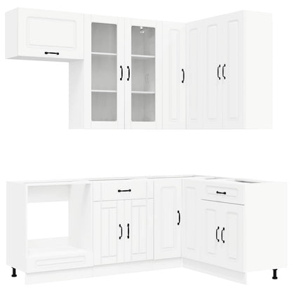 Kitchen Unit KALMAR 8 pcs White Engineered Wood