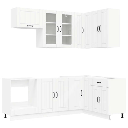 Kitchen Unit LUCCA 8 pcs White Engineered Wood