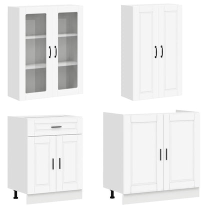 Kitchen Unit PORTO 8 pcs White Engineered Wood