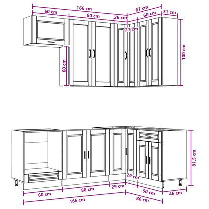 Kitchen Unit PORTO 8 pcs Sonoma Oak Engineered Wood