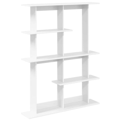 Wall Shelving Unit White 102 x 20 x 130 cm Engineered Wood
