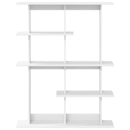 Wall Shelving Unit White 102 x 20 x 130 cm Engineered Wood
