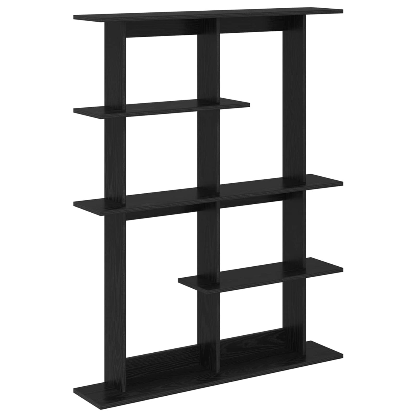 Wall Shelving Unit Black 102 x 20 x 130 cm Engineered Wood