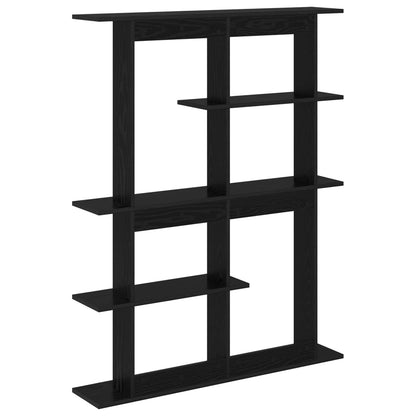 Wall Shelving Unit Black 102 x 20 x 130 cm Engineered Wood