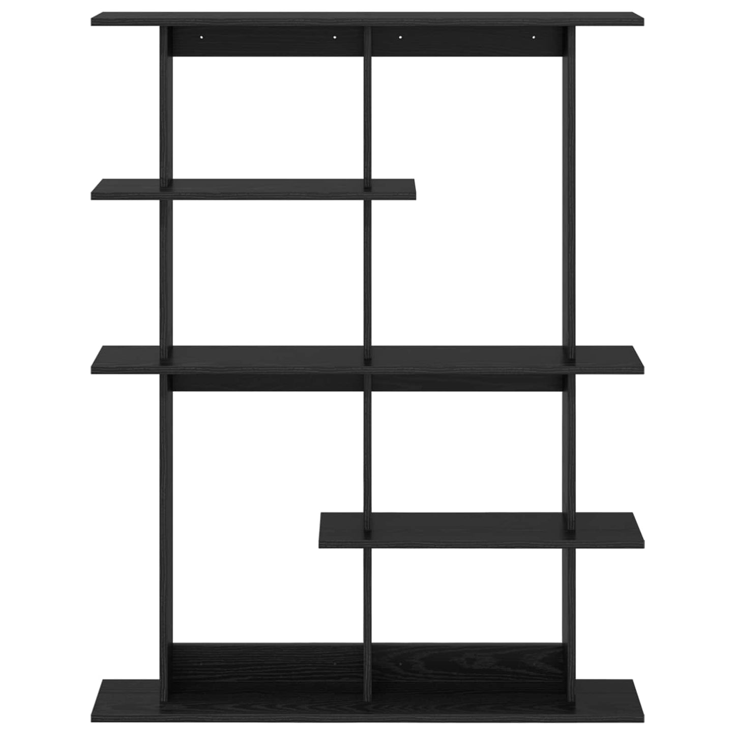 Wall Shelving Unit Black 102 x 20 x 130 cm Engineered Wood