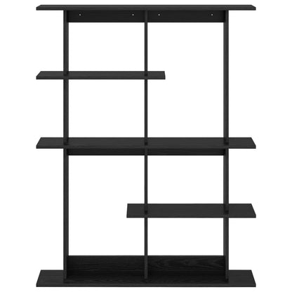 Wall Shelving Unit Black 102 x 20 x 130 cm Engineered Wood