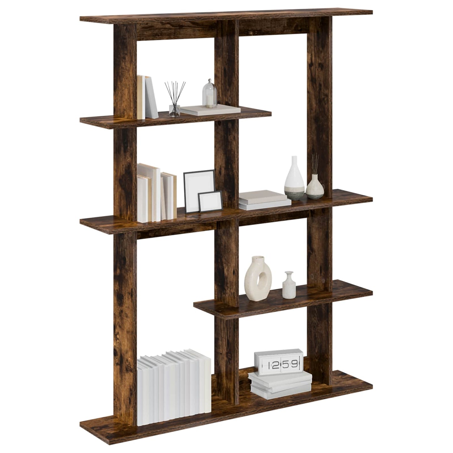 Wall Shelving Unit Brown 102 x 20 x 130 cm Engineered Wood