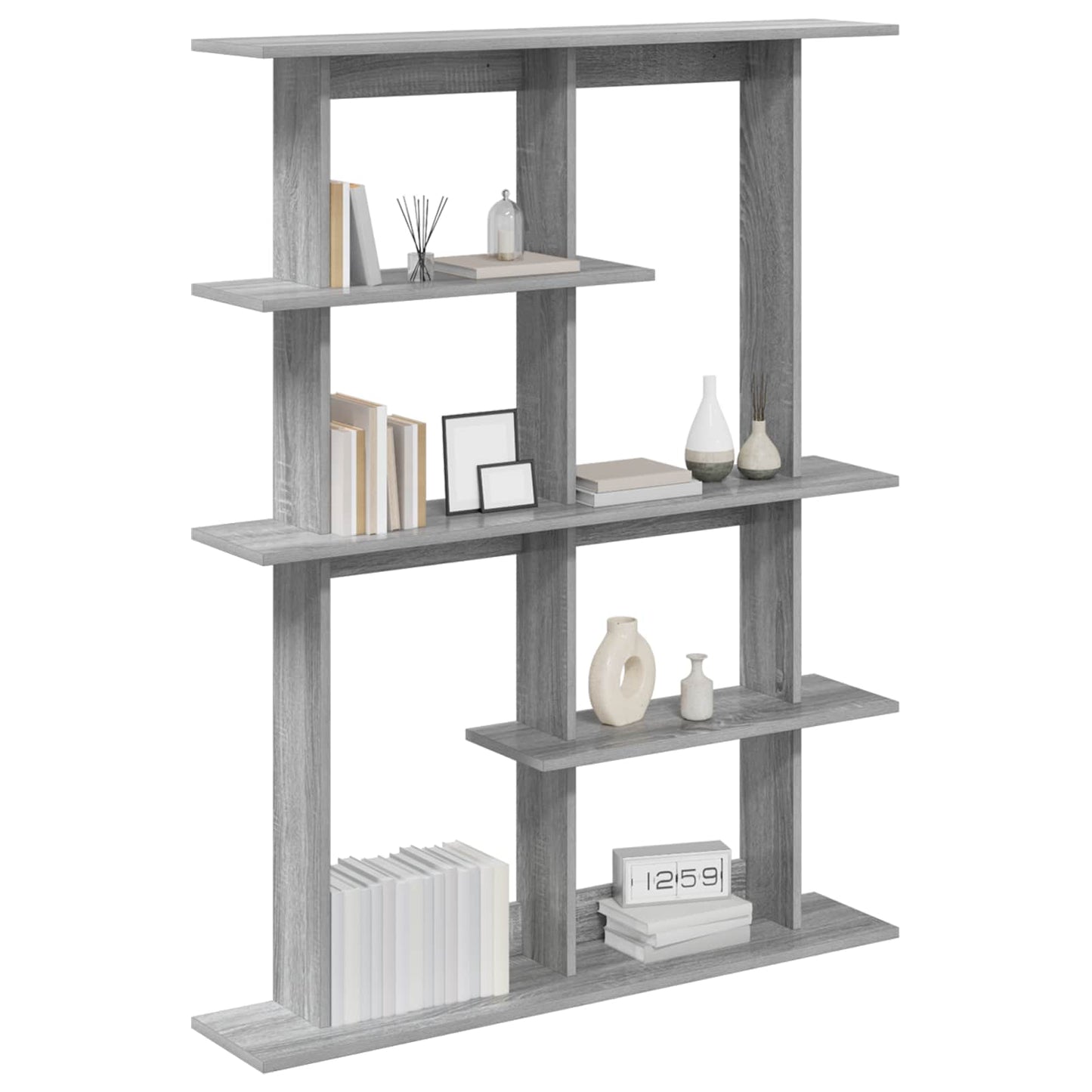 Wall Shelving Unit Grey 102 x 20 x 130 cm Engineered Wood