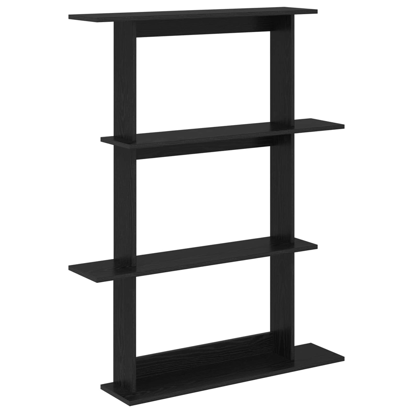 Wall Shelving Unit Black 100 x 20 x 126 cm Engineered Wood