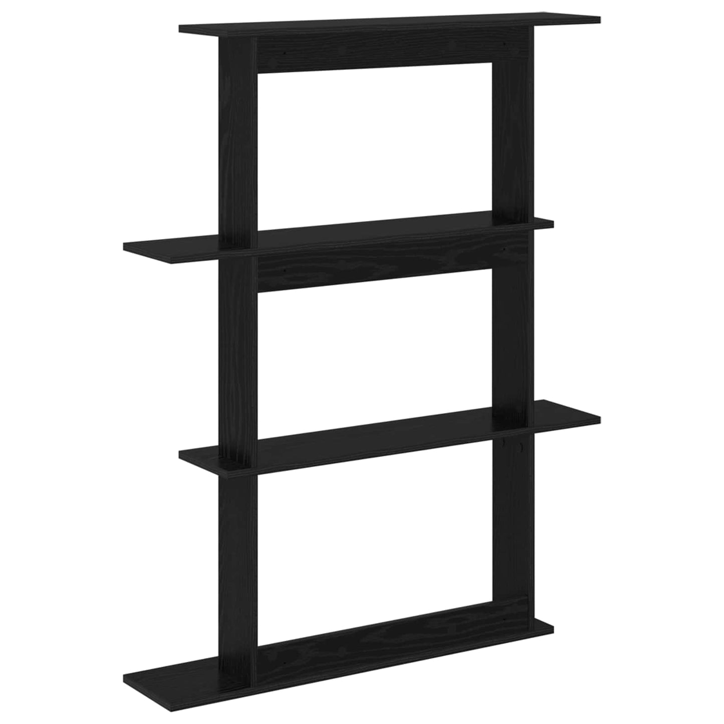 Wall Shelving Unit Black 100 x 20 x 126 cm Engineered Wood