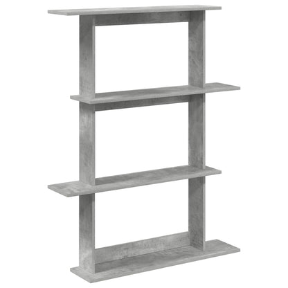 Wall Shelving Unit Grey 100 x 20 x 126 cm Engineered Wood