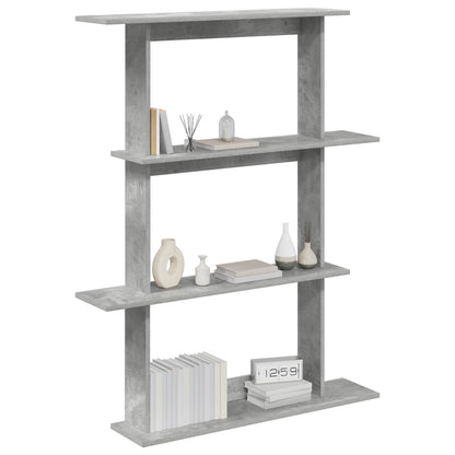 Wall Shelving Unit Grey 100 x 20 x 126 cm Engineered Wood