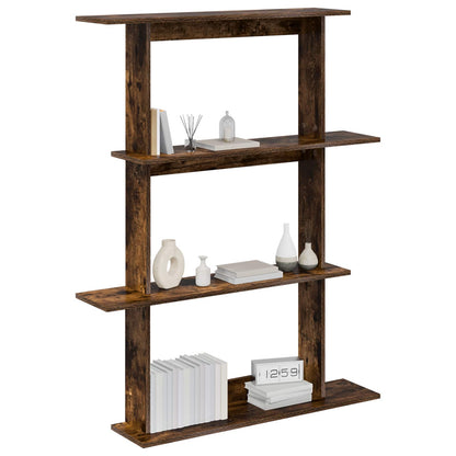 Wall Shelving Unit Brown 100 x 20 x 126 cm Engineered Wood