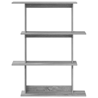 Wall Shelving Unit Grey 100 x 20 x 126 cm Engineered Wood
