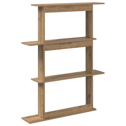 Wall Shelving Unit Brown 100 x 20 x 126 cm Engineered Wood