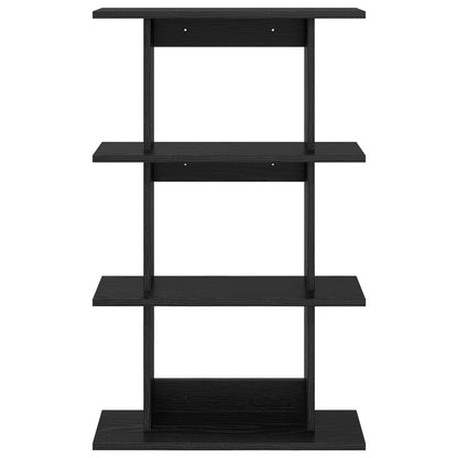 Wall Shelf Wall-Mounted Black 56 x 20 x 90 cm Engineered Wood