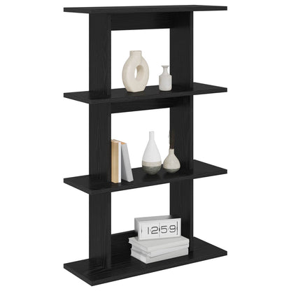 Wall Shelf Wall-Mounted Black 56 x 20 x 90 cm Engineered Wood