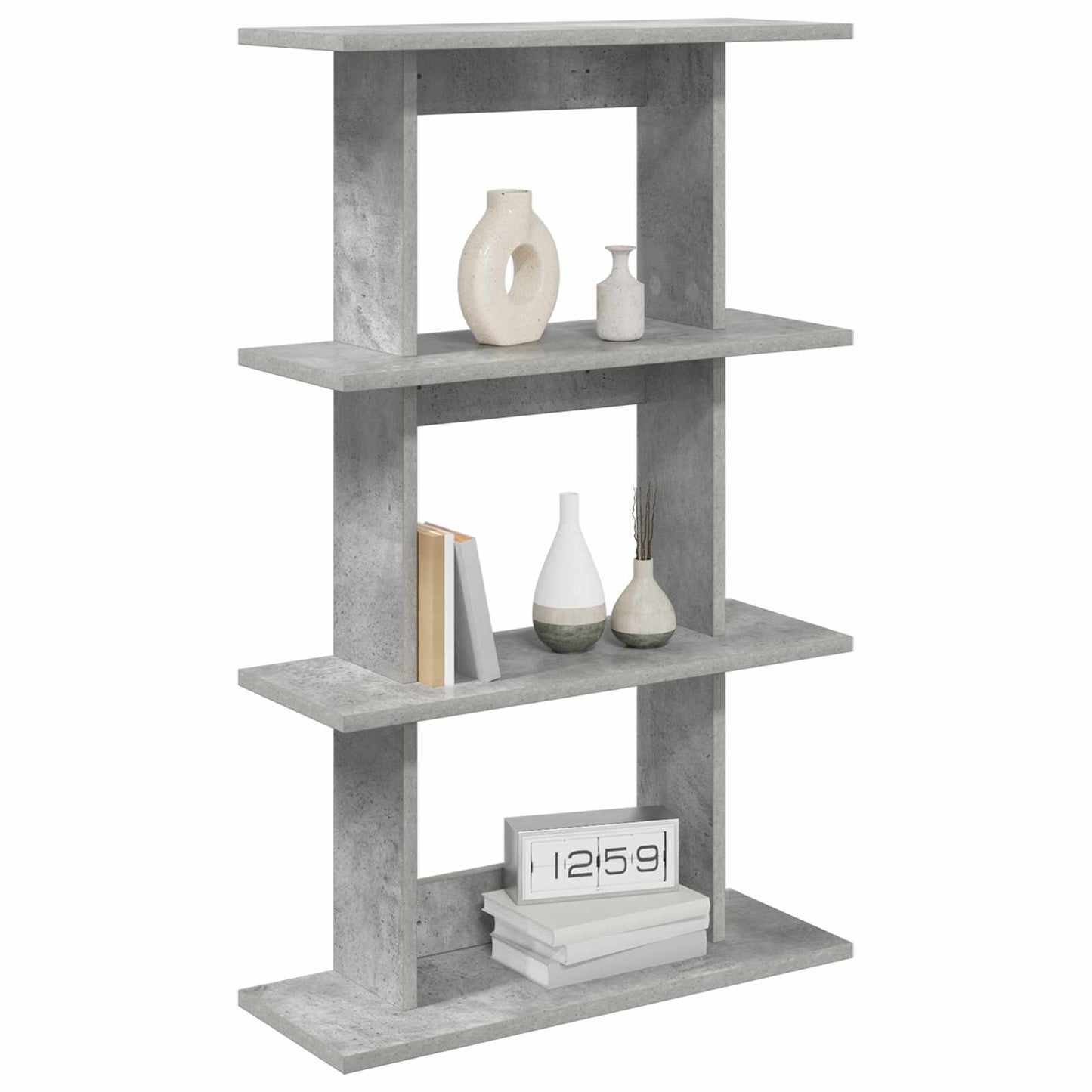 Wall Shelf Wall-Mounted Grey 56 x 20 x 90 cm Engineered Wood