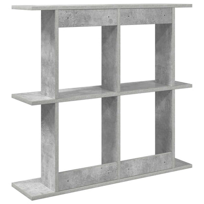 Wall Shelf Wall-Mounted Grey 80 x 20 x 75 cm Engineered Wood