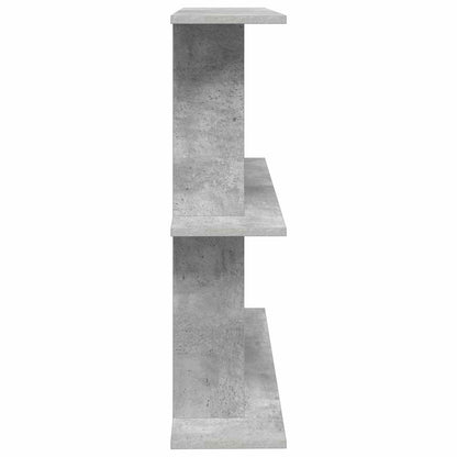 Wall Shelf Wall-Mounted Grey 80 x 20 x 75 cm Engineered Wood