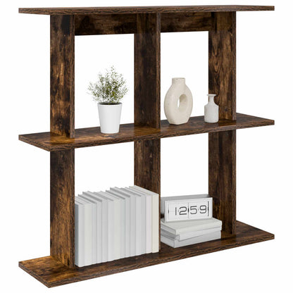Wall Shelf Wall-Mounted Brown 80 x 20 x 75 cm Engineered Wood