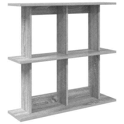 Wall Shelf Wall-Mounted Grey 80 x 20 x 75 cm Engineered Wood