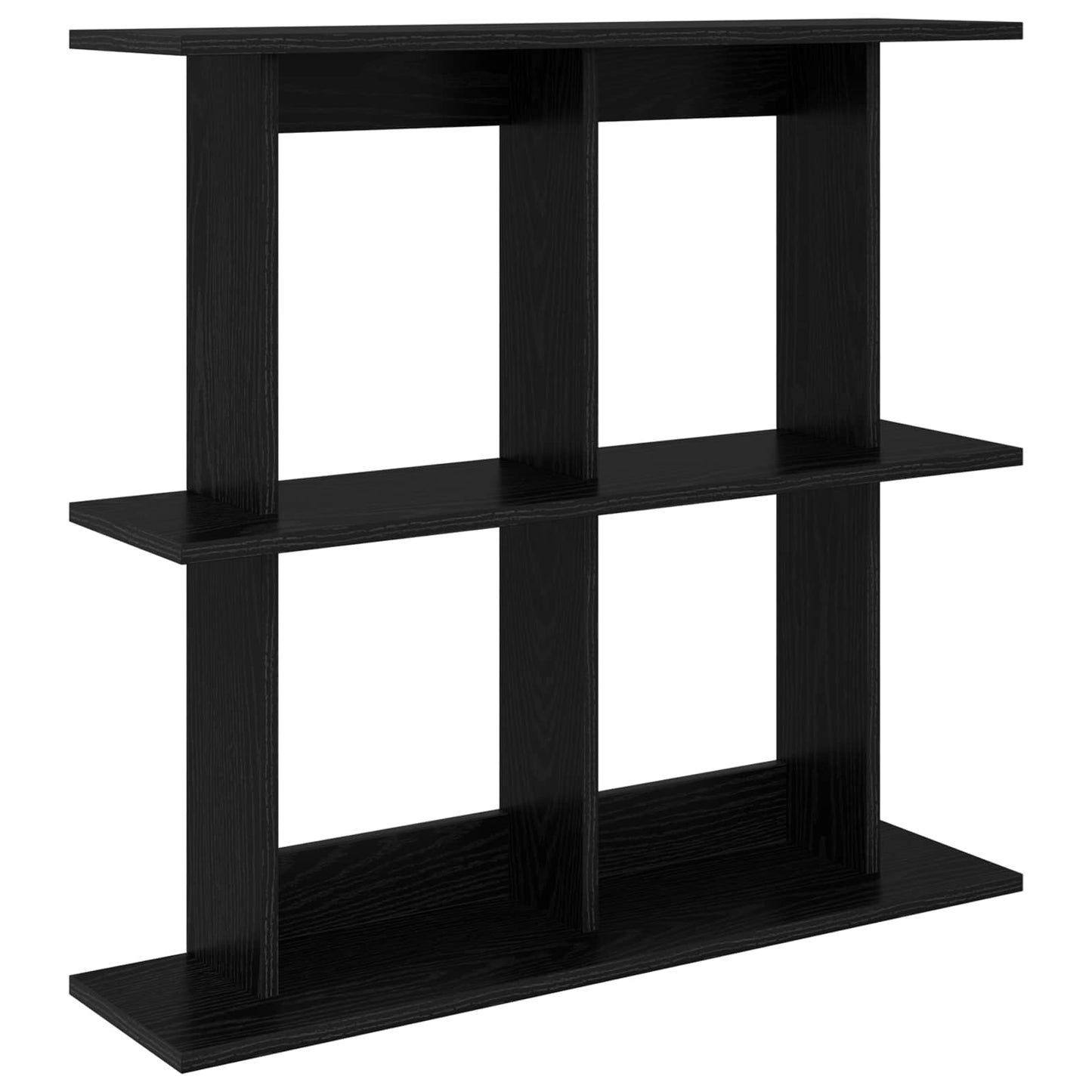 Wall Shelf Wall-Mounted Black 100 x 20 x 75 cm Engineered Wood